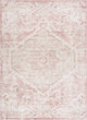 Hauteloom Leonora Area Rug, Pale Pink/Plum/Peach, 3'11"x5'7"