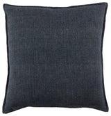 Jaipur Living Blanche Solid Dark Blue Polyester Pillow 20"