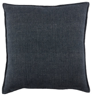 Jaipur Living Blanche Solid Dark Blue Polyester Pillow 20"