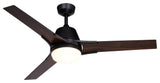 Crescent 52" Ceiling Fan Black