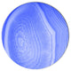 Dark Blue Agate Structure, Modern Abstract Round Metal Wall Art, 23"