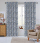 Jacquard Scroll Drapery Curtain Panels, Blue, 50"x96", Set of 2