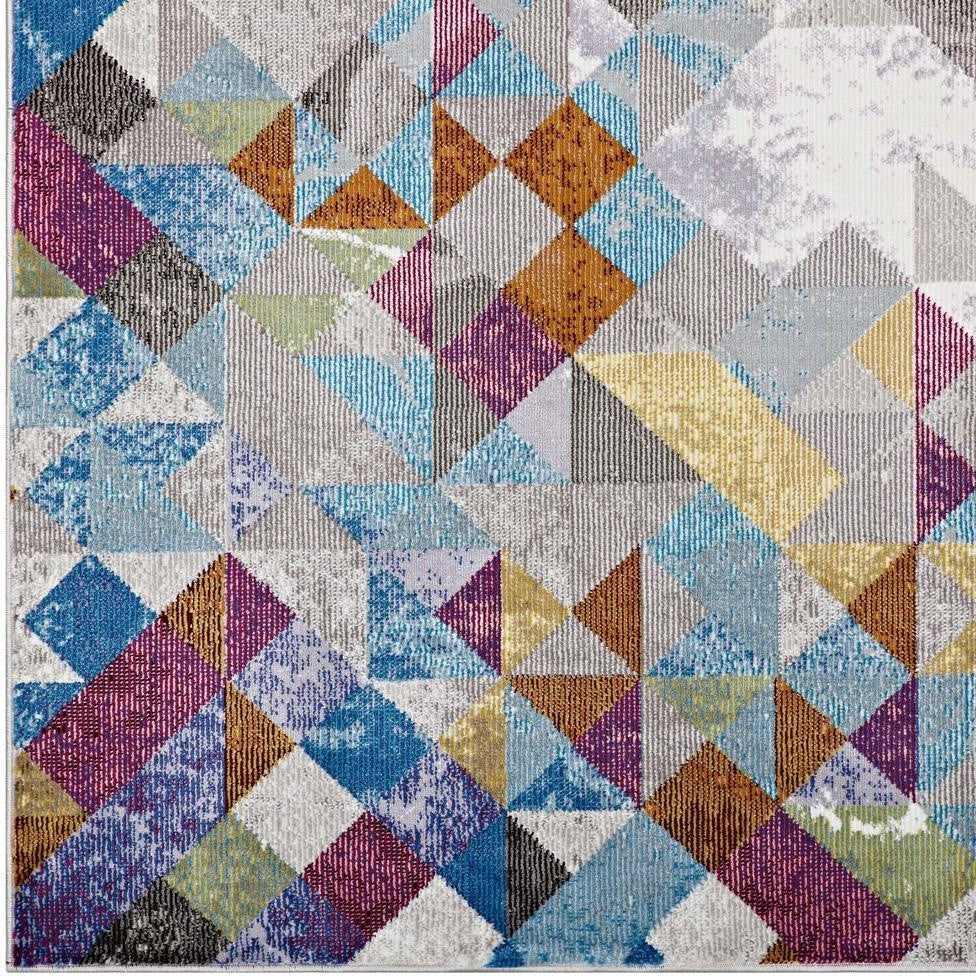 Lavendula Triangle Mosaic 8x10 Area Rug