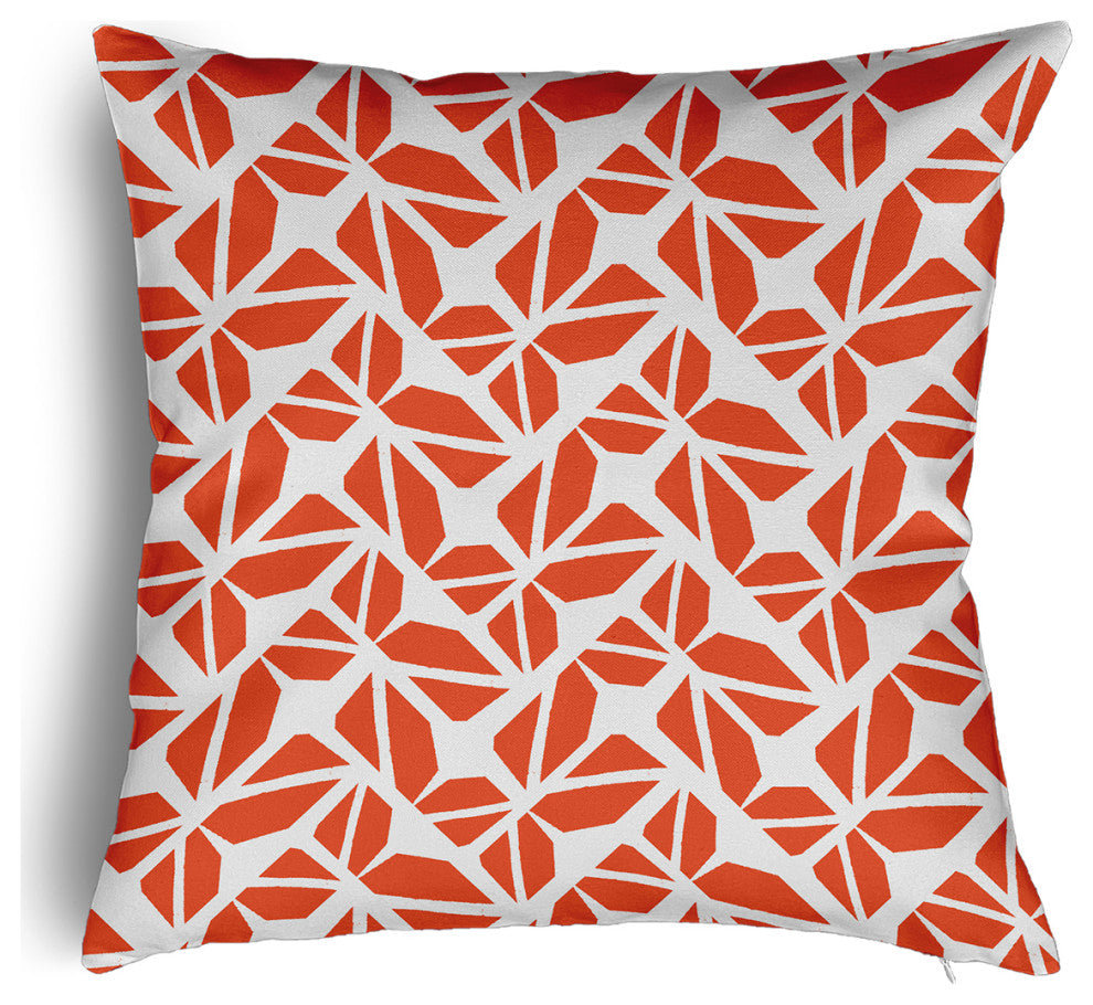 Kaleidoscope Graffiti Accent Pillow Removable Insert, Harvest Orange, 26"x26"