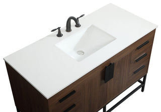 Home Living 22" Modern Walnut-Light Bathroom Vanity