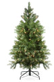 4' Pre-Lit Noble Fir Full Artificial Christmas Tree, Clear Lights