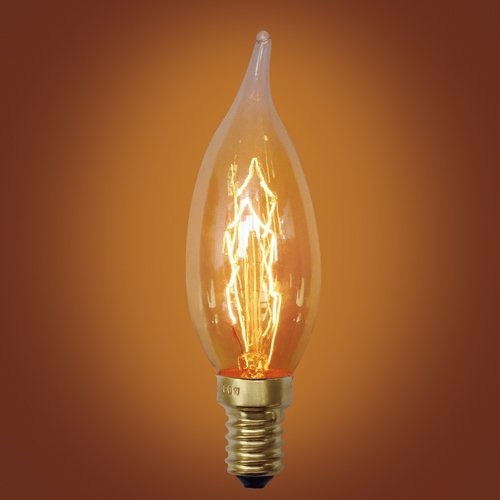 Spiral Loop Flame Tip 40 Watt Edison Bulb, E12 Base, Set of 3