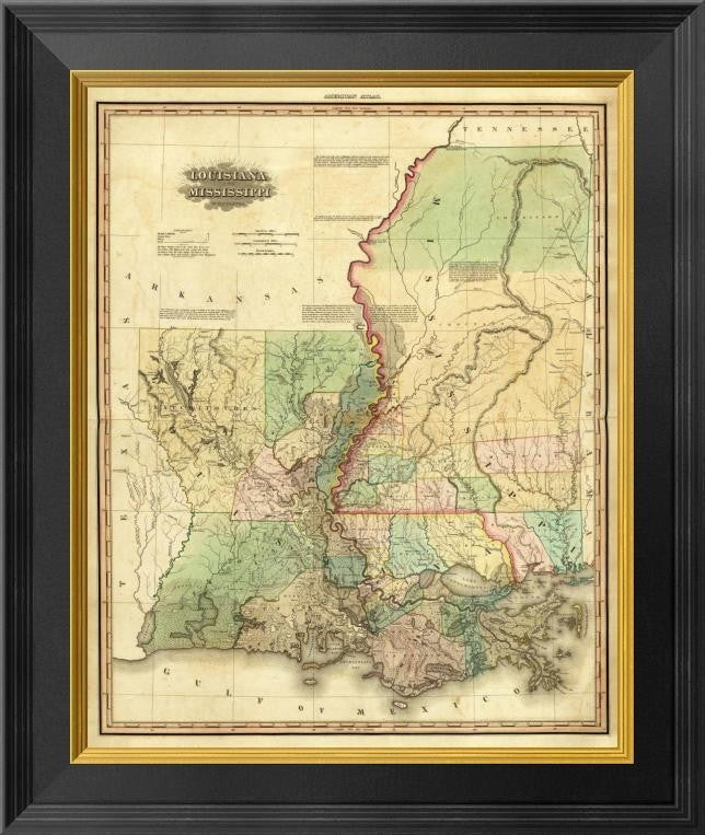 "Louisiana and Mississippi, 1823"  by Henry S. Tanner, 17x20"