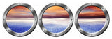 VWAQ Arctic Scenery Wall Decals, Porthole Window Decor, Silver, 20" Diameter