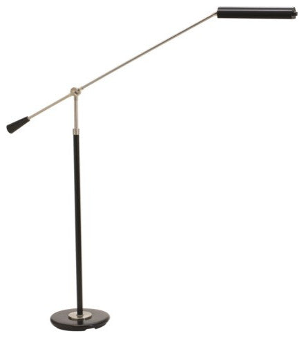 House of Troy Grand Piano PFLED-527 1 Light Piano Lamp in Black & Satin Nickel
