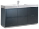 Valencia Free Standing Modern Bathroom Vanity, Dark Slate Gray, 60"
