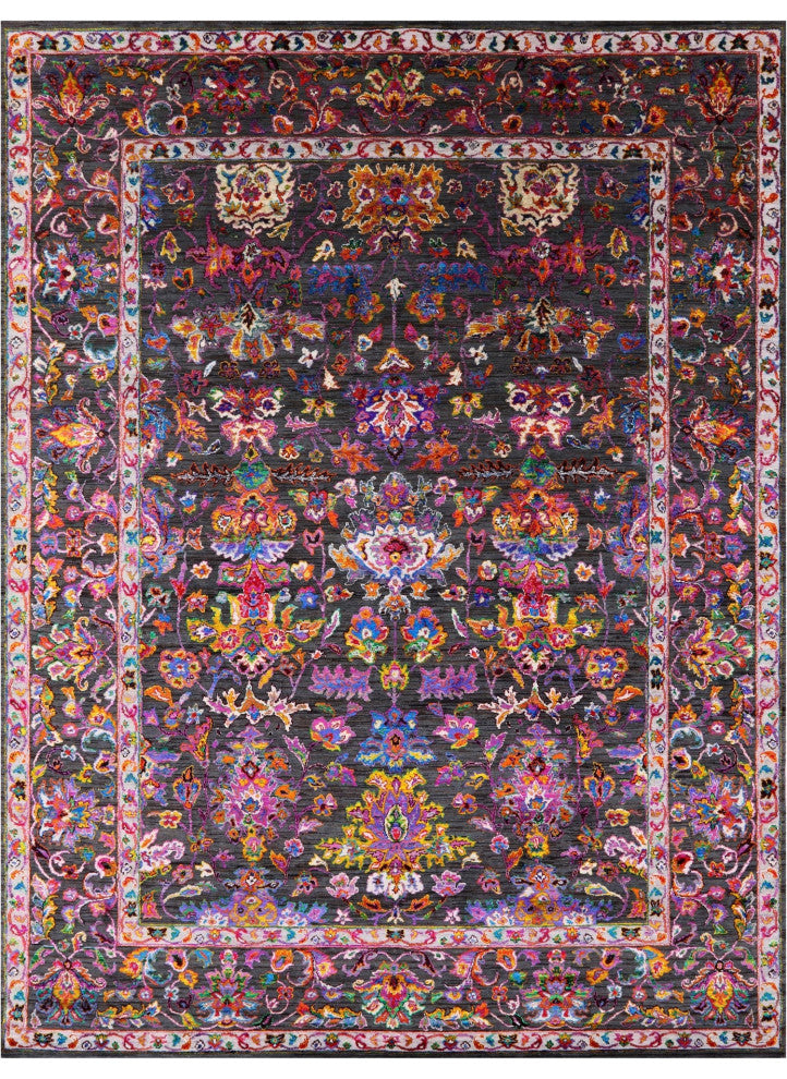 8' 10" X 11' 10" Wool & Silk Persian Hand-Knotted Rug - Q13733