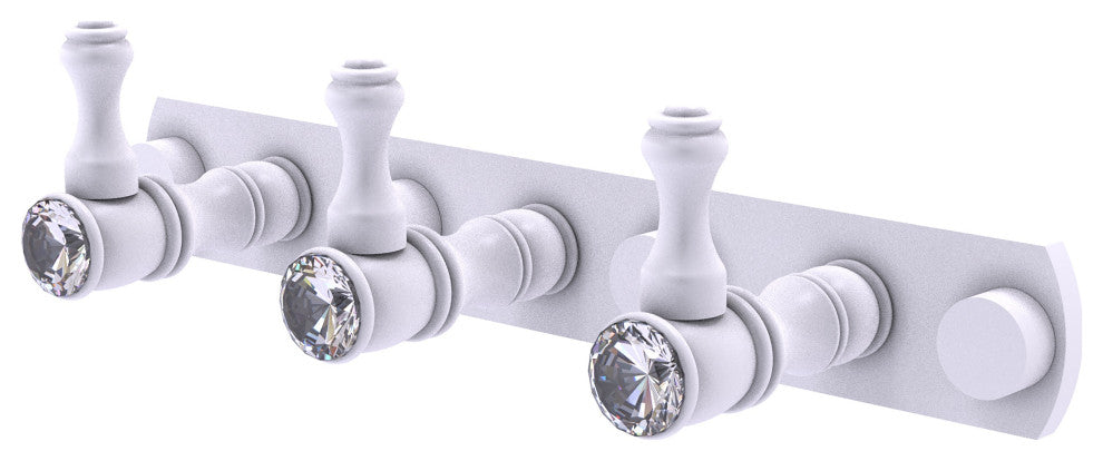Carolina Crystal 3 Position Tie and Belt Rack, Matte White