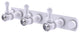 Carolina Crystal 3 Position Tie and Belt Rack, Matte White