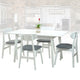 Extendable Rectangular Dining Room Table Modern Solid Wood, White