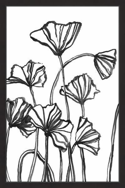 "Withering Flowers" Framed Painting Print, 16"x24"