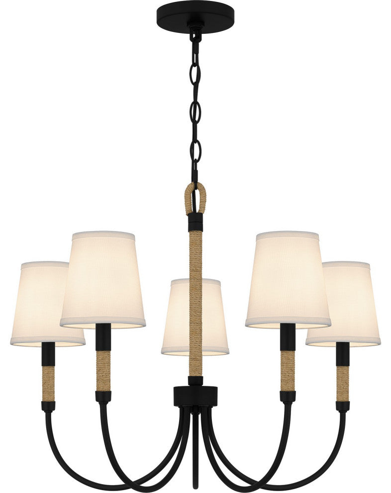 Bayside 5-Light Chandelier, Matte Black
