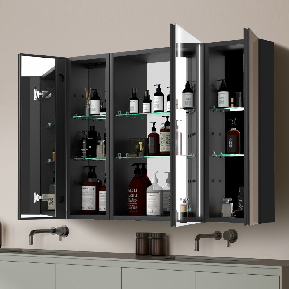 30"x39" Surface Mount Frameless LED Medicine Cabinet With Anti-Fog and Dimmable, Right Door