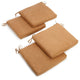 20"x21" Polyester Chair Cushion, Set of 4, Brown