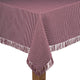 Homespun Fringed 100% Cotton Tablecloth, Wine, 60"x120"