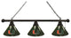 Holland University of Miami FL 3-Shade Billiard Light - Black Fixture