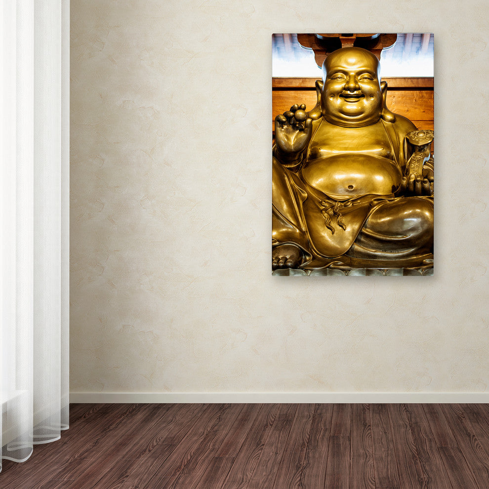 Philippe Hugonnard 'Gold Buddha' Canvas Art, 19"x12"