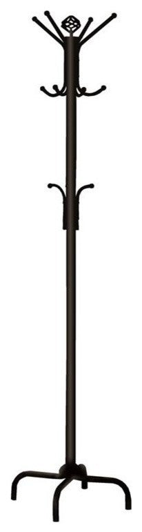 Coat Rack, 70" Black Metal