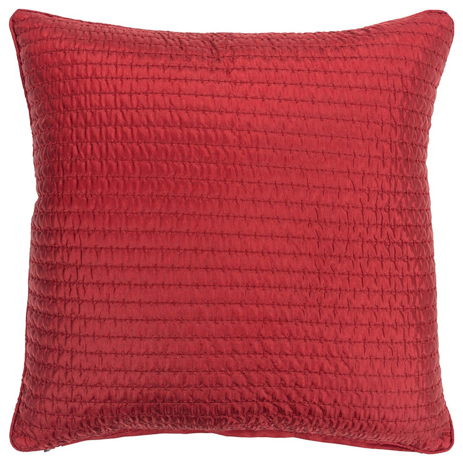 Red Smooth Weaved Modern Throw Pillow