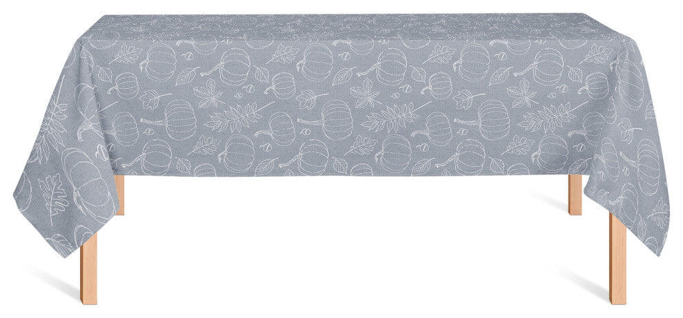 Autumn Pumpkins On Blue 2 58"x102" Tablecloth