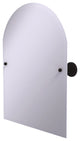 Frameless Arched Top Beveled Edge Tilt Mirror, Oil Rubbed Bronze