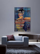 "Bright Red Lips" Painting Print on Wrapped Canvas, 40x60