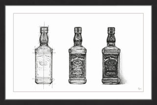 "Whiskey Patented" Framed Painting Print, 36"x24"