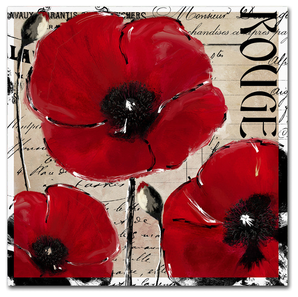 Color Bakery 'Rouge Two' Canvas Art, 24"x24"