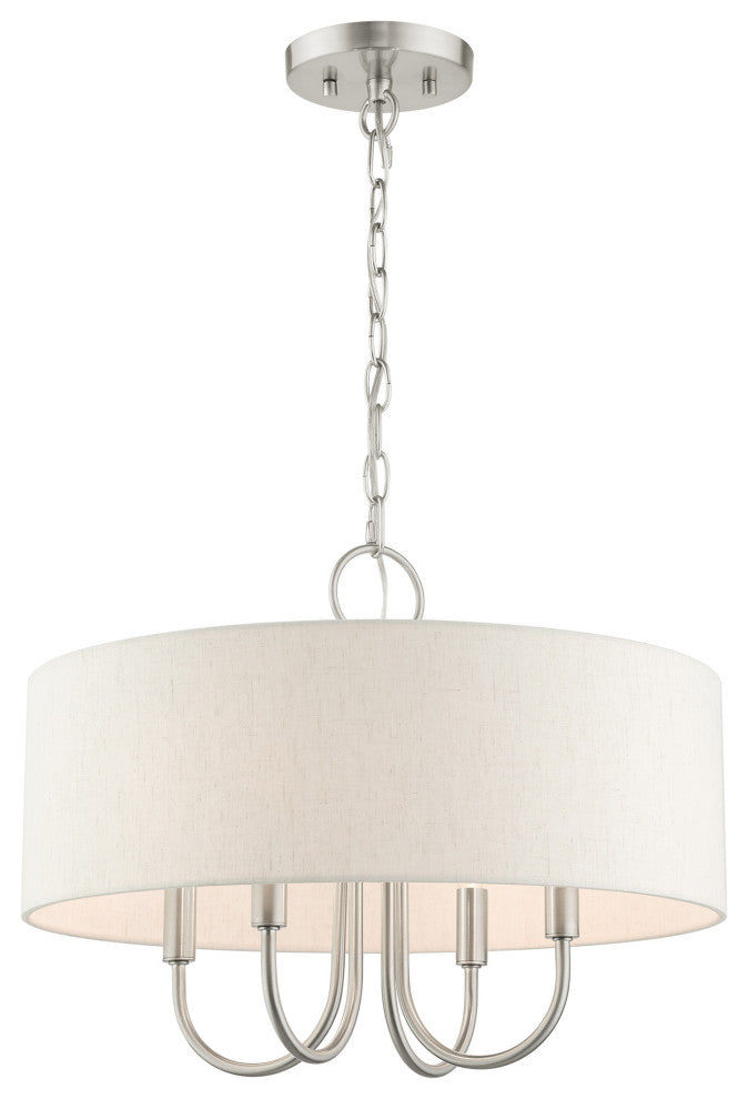 Brushed Nickel Transitional, Pendant Chandelier