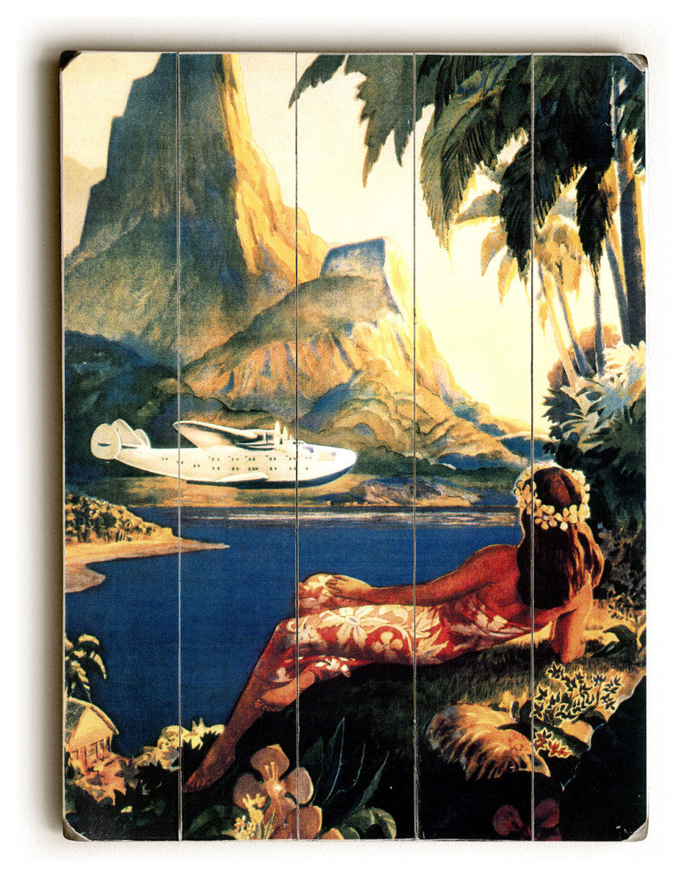 "Pan American Fly To South Sea Isles", Wall Decor By Mondiale, 18"x24"