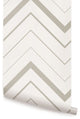 Chevron Bold Peel and Stick Vinyl Wallpaper, Gray, 24"w X 60"h