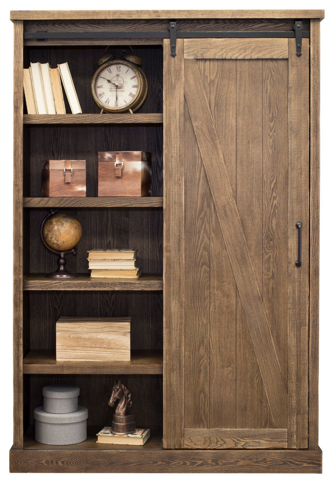 Avondale Rustic Barn Door Bookcase