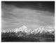 "Tetons from Signal Mountain, Grand Teton, 1941" Paper Art, 24"x19"