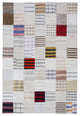 Rug N Carpet - Handmade Oriental 6' 8'' x 9' 9'' Rustic Patchwork Kilim Rug