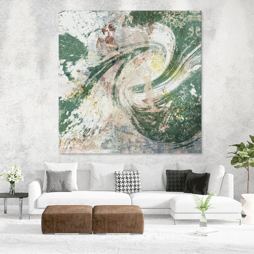 "Emerald Aerial" Fine Art Giant Canvas Print, 54"x54"