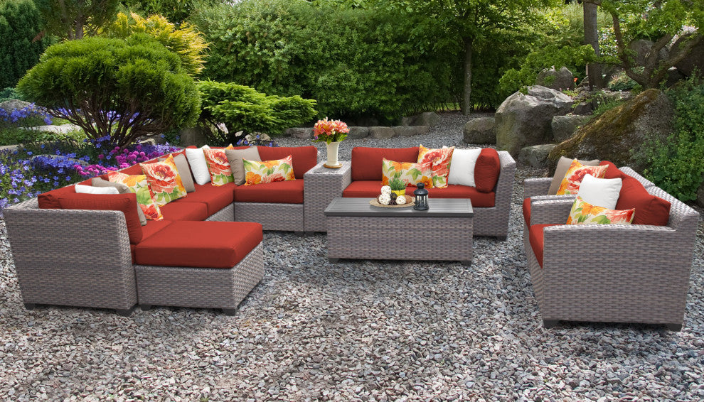 Florence 12 Piece Outdoor Wicker Patio Furniture Set 12b