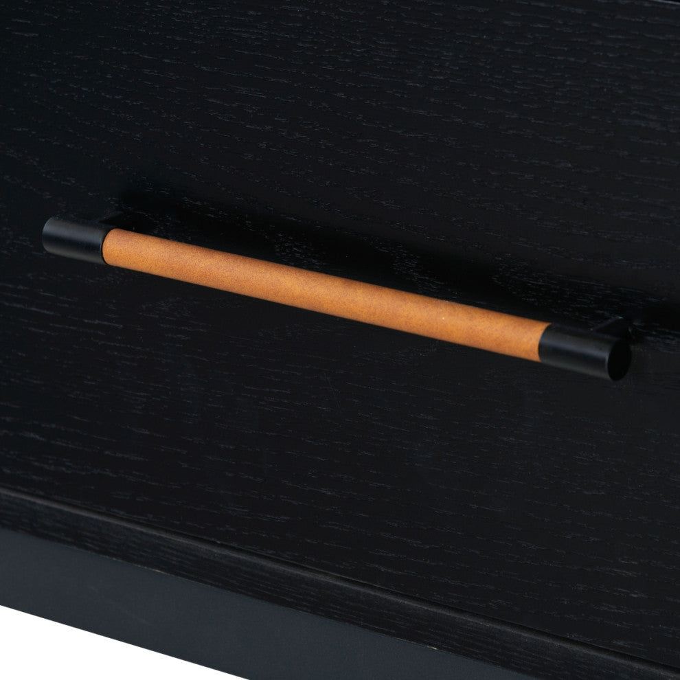 Safavieh Couture Chandri Nightstand, Black/Brown