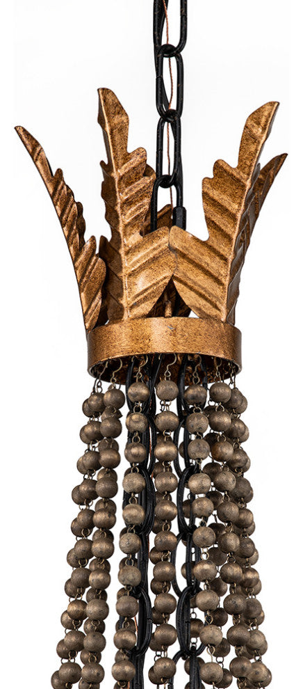 French Country 8-Light Empire Beaded Chandelier