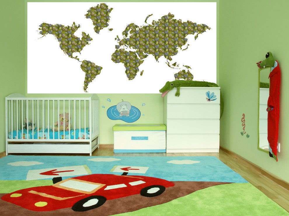 Studio Map Mural, Gears, Wallpaper, 3 Panels, 124"x60"