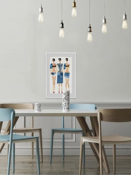 "Blues" Framed Painting Print, 12"x18"