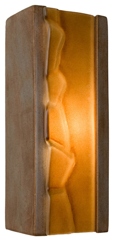 River Rock Wall Sconce, Spice and Caramel, Bulb Type: E12