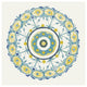 "Lakai Circle I Blue and Yellow" Digital Paper Print by Kathrine Lovell, 26"x26"