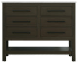 Home Living 42" Single Bathroom Vanity, Mocha Brown