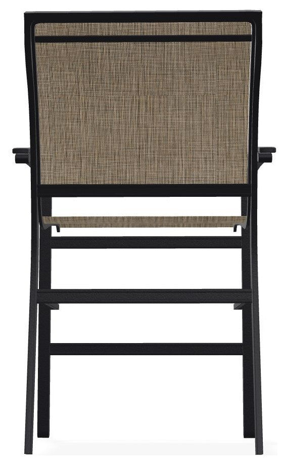 Bazza Sling Balcony Height Stackable Outdoor Stool, Kora/Black