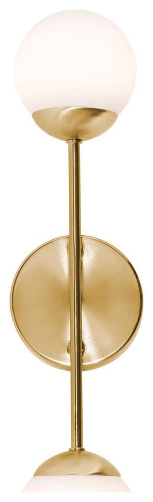Pearl 18" LED Sconce, Satin Brass